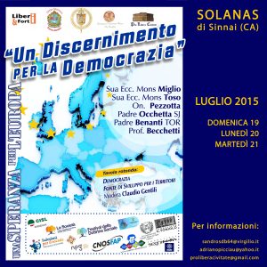 un discernimento per la democrazia - summer school 2015