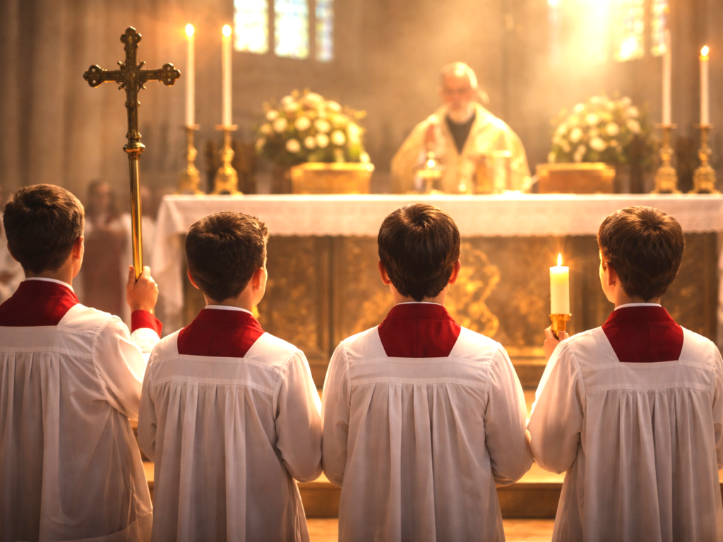 Ministranti durante una celebrazione
